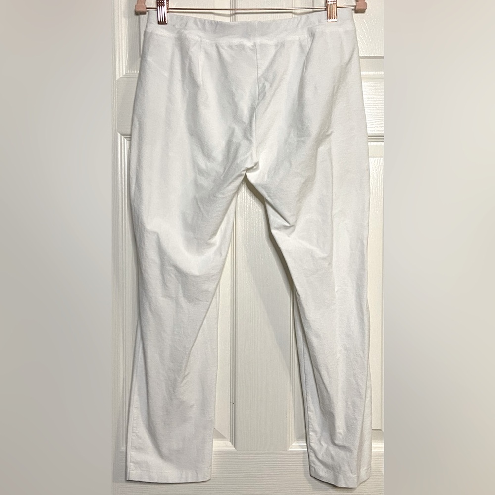 EILEEN FISHER White Viscose Blend Straight Leg Stretch Travel Pants Size SP - Picture 4 of 4